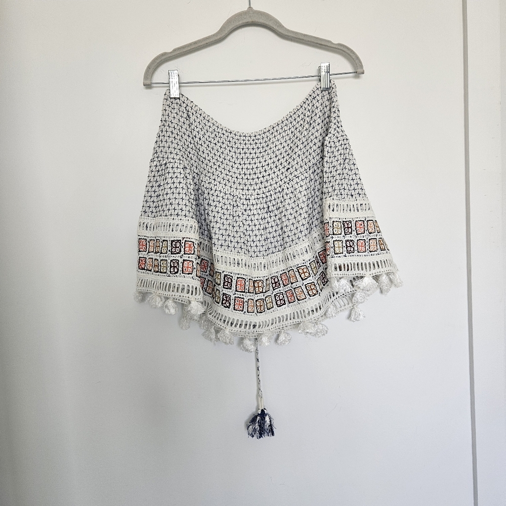 Hemant & Nandita Handmade In India Bohemian Embroidered Print Mini Skirt - Picture 7 of 10